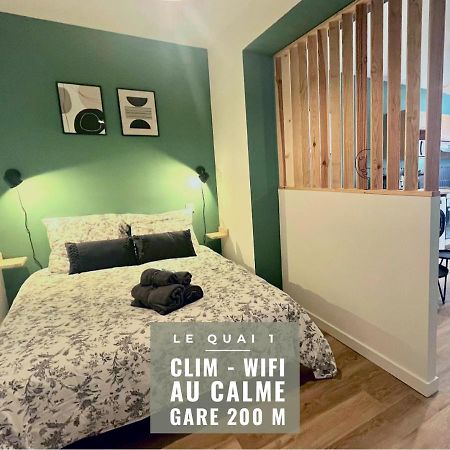 Le Quai 1 - Spacieux Studio Neuf Calme - Clim - Wifi - Gare A 200M Ажан Екстериор снимка