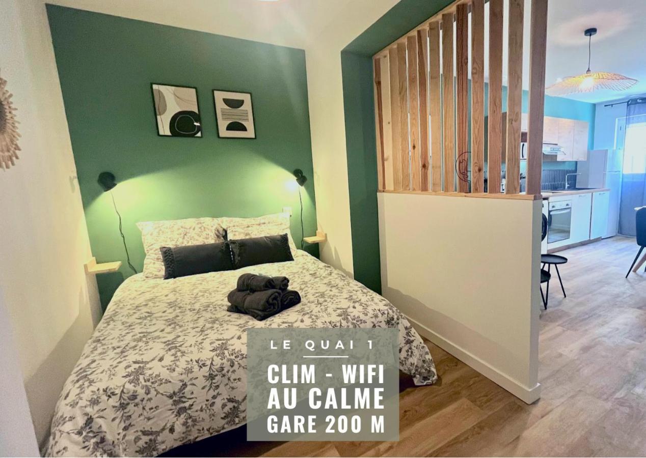 Le Quai 1 - Spacieux Studio Neuf Calme - Clim - Wifi - Gare A 200M Ажан Екстериор снимка